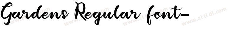 Gardens Regular font字体转换